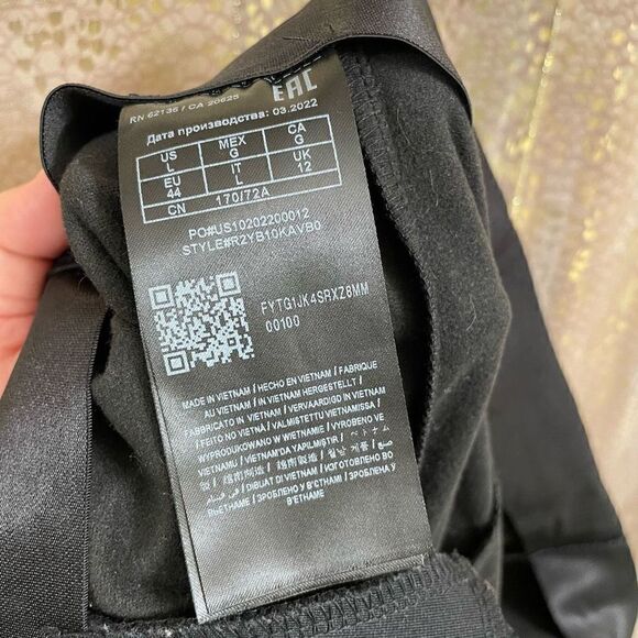 Guess By Marciano High Waisted Myera Reflective Wet Look Black Pants Large - Picture 7 of 12